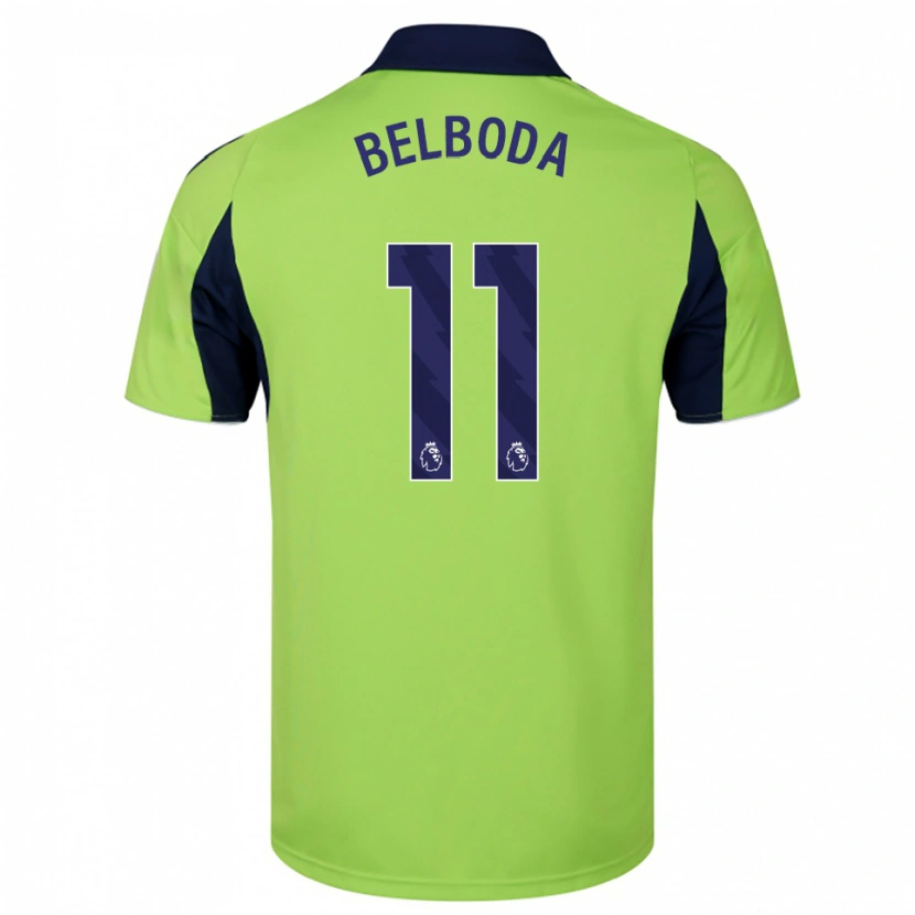 Danxen Kinderen Malachai Belboda #11 Groen Marineblauw Wit Uitshirt Uittenue 2025/26 T-Shirt