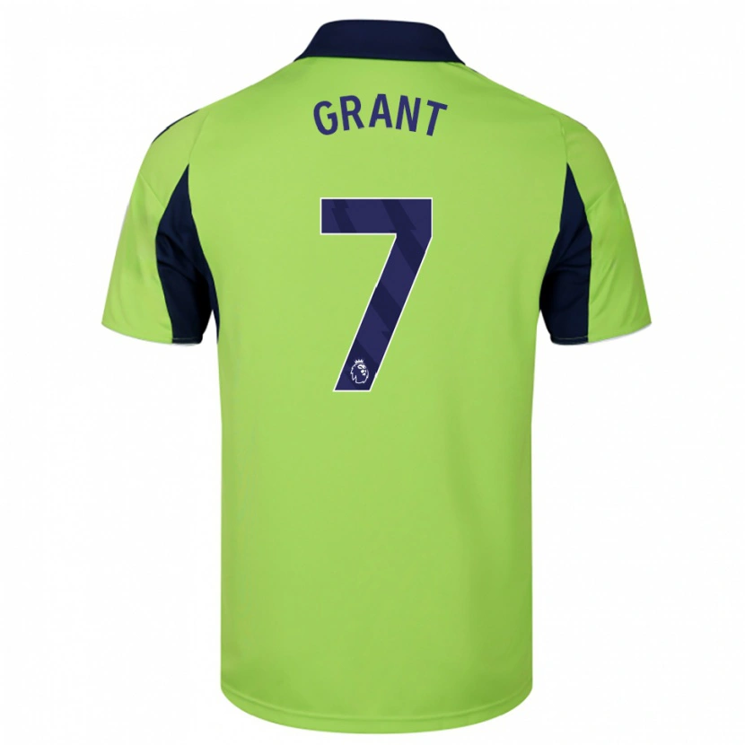 Danxen Kinderen Kyle Grant #7 Groen Marineblauw Wit Uitshirt Uittenue 2025/26 T-Shirt