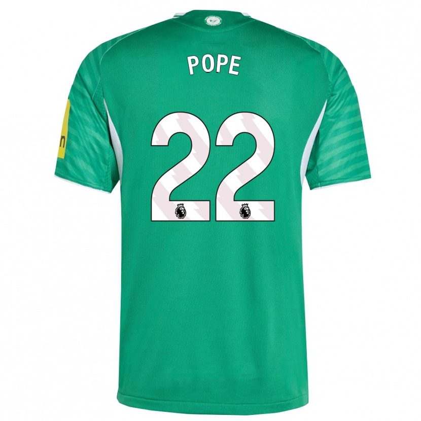 Danxen Kinderen Nick Pope #22 Groen Wit Uitshirt Uittenue 2025/26 T-Shirt