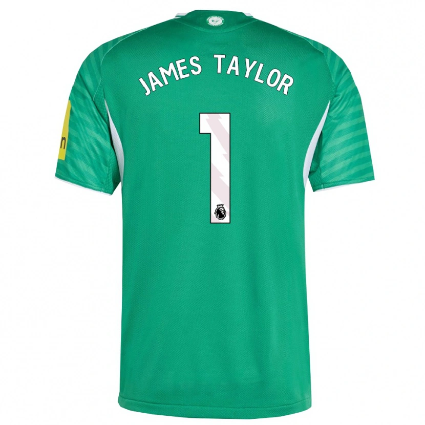 Danxen Kinderen James Taylor #1 Groen Wit Uitshirt Uittenue 2025/26 T-Shirt