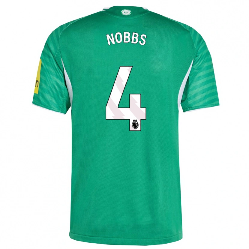 Danxen Kinderen Jordan Nobbs #4 Groen Wit Uitshirt Uittenue 2025/26 T-Shirt