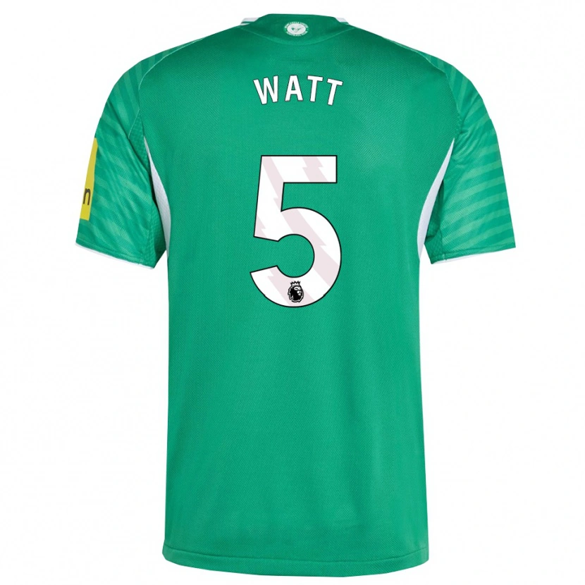 Danxen Kinderen Olivia Watt #5 Groen Wit Uitshirt Uittenue 2025/26 T-Shirt