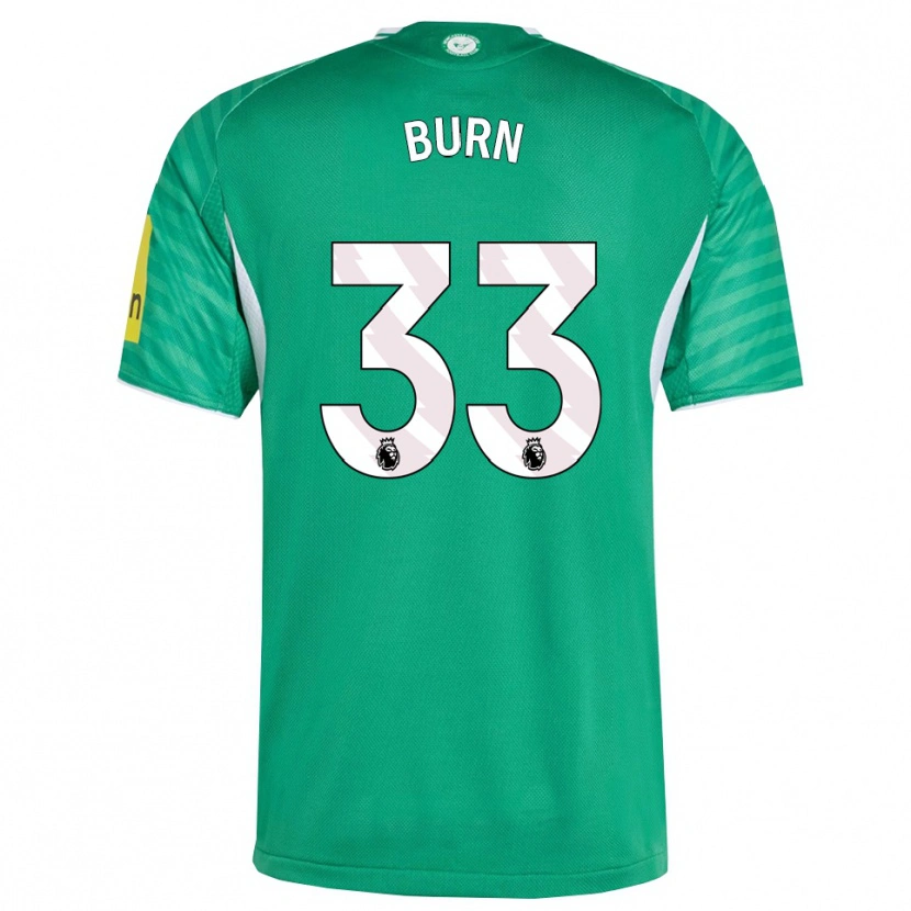 Danxen Kinderen Dan Burn #33 Groen Wit Uitshirt Uittenue 2025/26 T-Shirt
