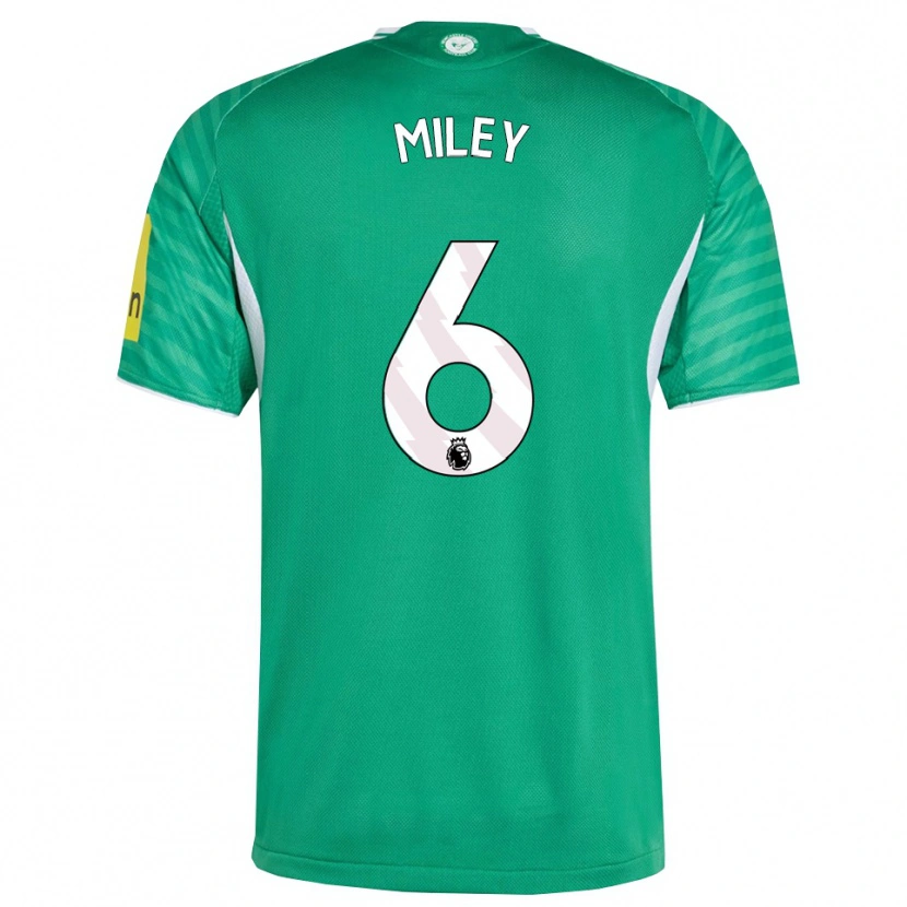 Danxen Kinderen Mason Miley #6 Groen Wit Uitshirt Uittenue 2025/26 T-Shirt