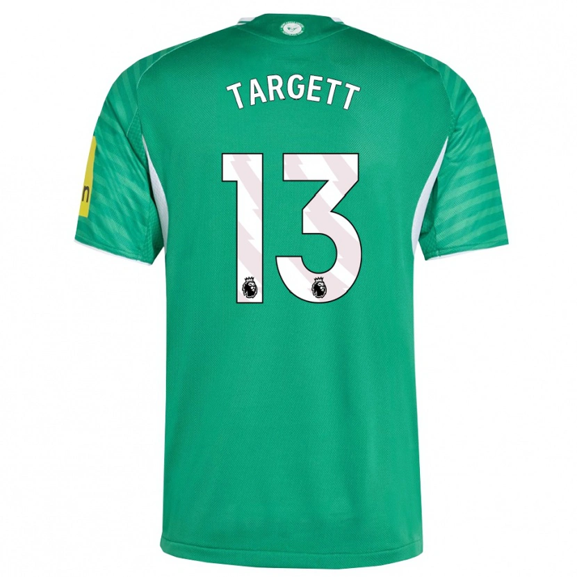 Danxen Kinderen Matt Targett #13 Groen Wit Uitshirt Uittenue 2025/26 T-Shirt