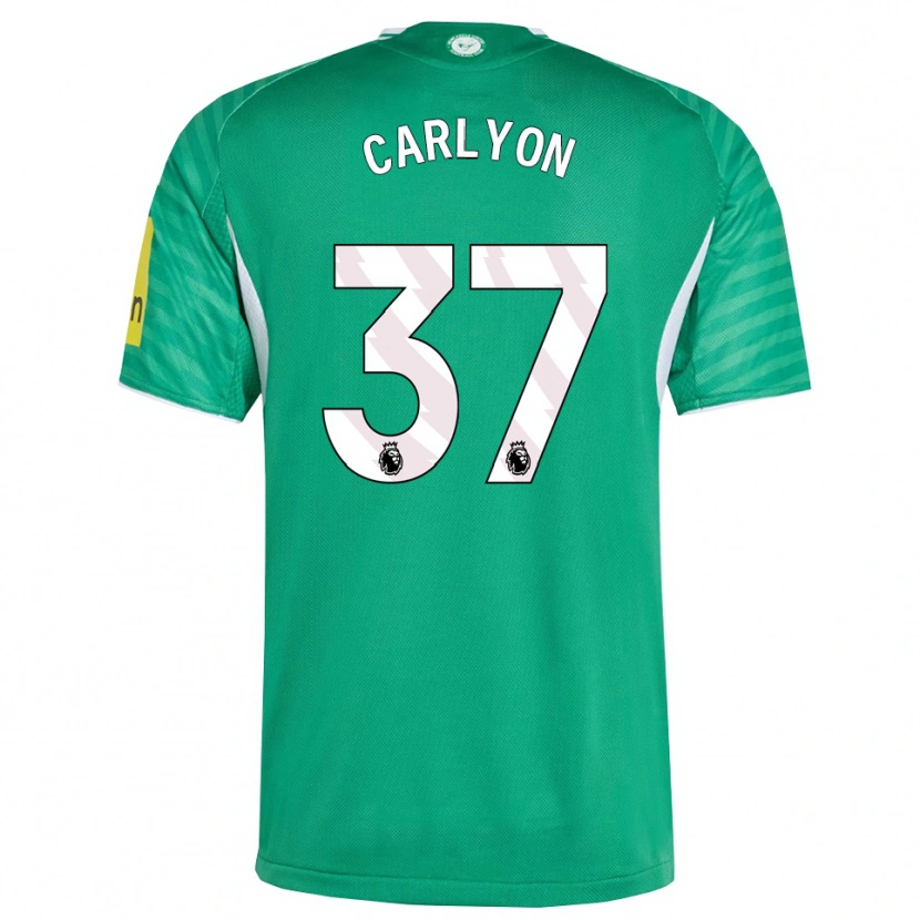 Danxen Kinderen Nathan Carlyon #37 Groen Wit Uitshirt Uittenue 2025/26 T-Shirt