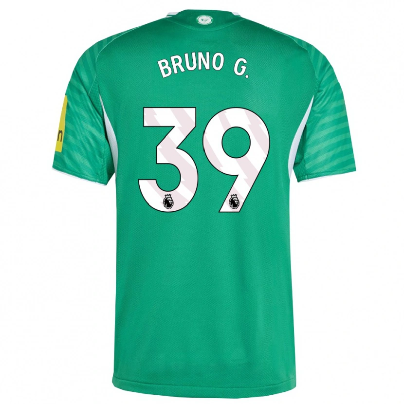 Danxen Kinderen Bruno Guimarães #39 Groen Wit Uitshirt Uittenue 2025/26 T-Shirt