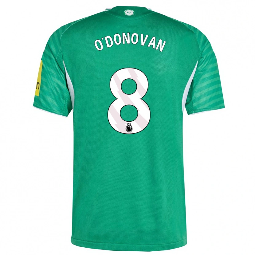 Danxen Kinderen Alex O'donovan #8 Groen Wit Uitshirt Uittenue 2025/26 T-Shirt
