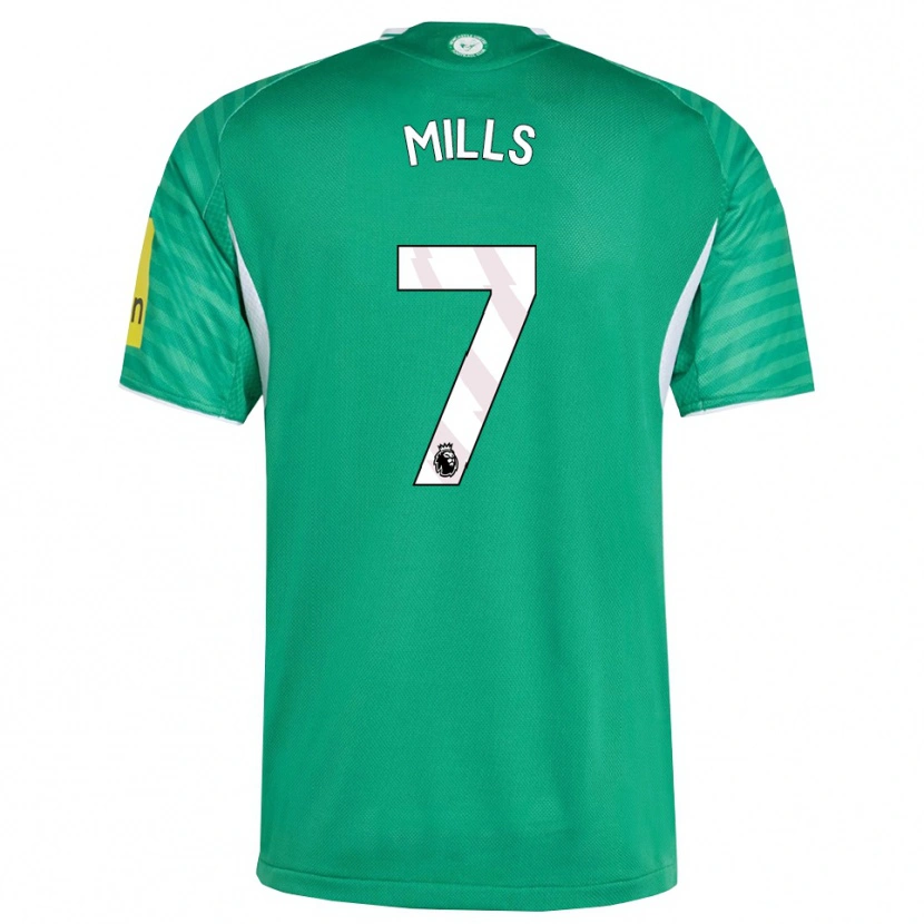 Danxen Kinderen Michael Mills #7 Groen Wit Uitshirt Uittenue 2025/26 T-Shirt