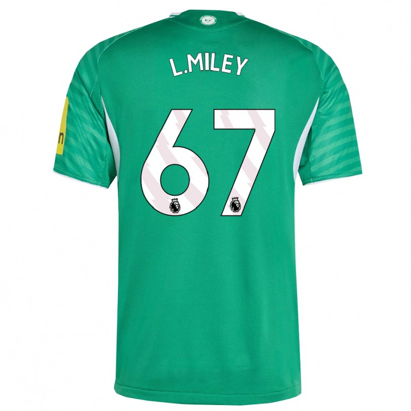 Danxen Kinderen Lewis Miley #67 Groen Wit Uitshirt Uittenue 2025/26 T-Shirt