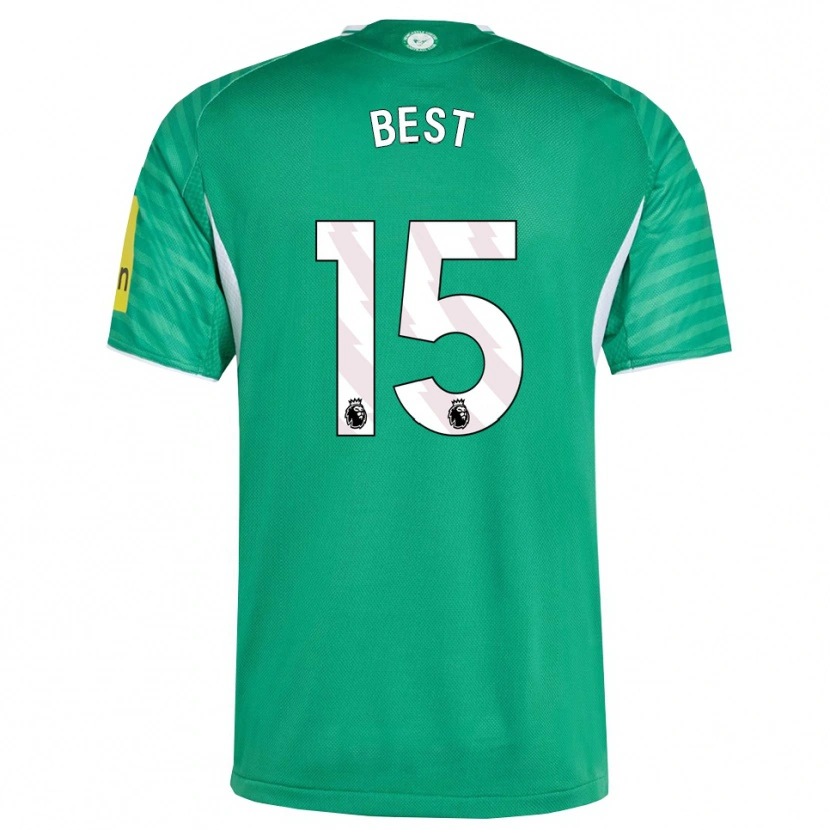 Danxen Kinderen Oliver Best #15 Groen Wit Uitshirt Uittenue 2025/26 T-Shirt