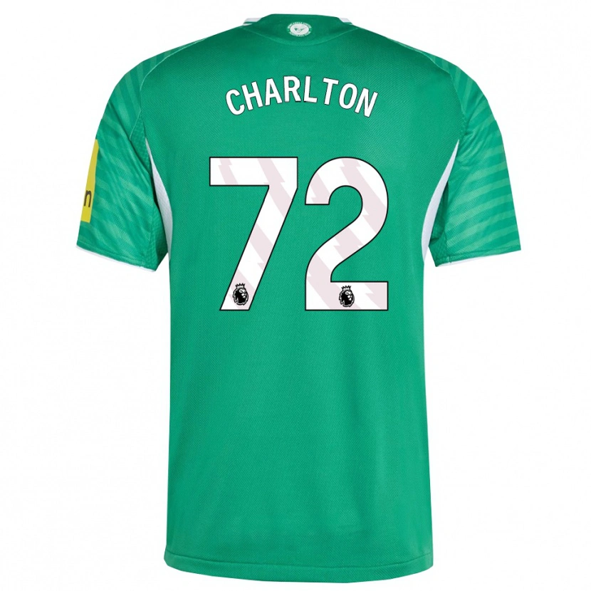 Danxen Kinderen Dylan Charlton #72 Groen Wit Uitshirt Uittenue 2025/26 T-Shirt