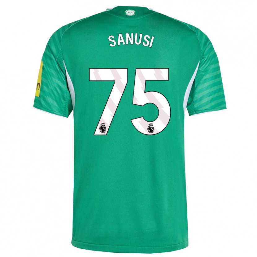 Danxen Kinderen Trevan Sanusi #75 Groen Wit Uitshirt Uittenue 2025/26 T-Shirt