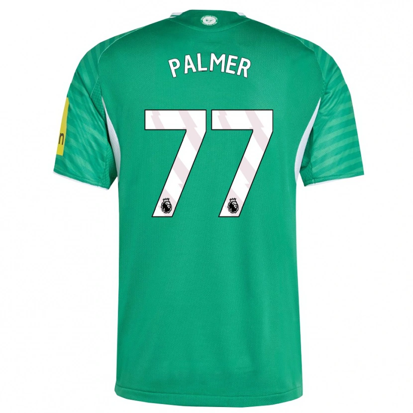 Danxen Kinderen Darren Palmer #77 Groen Wit Uitshirt Uittenue 2025/26 T-Shirt