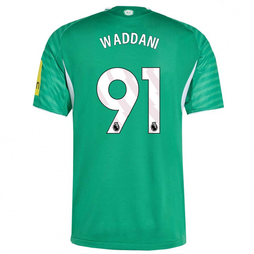 Danxen Kinderen Mohamed Waddani #91 Groen Wit Uitshirt Uittenue 2025/26 T-Shirt