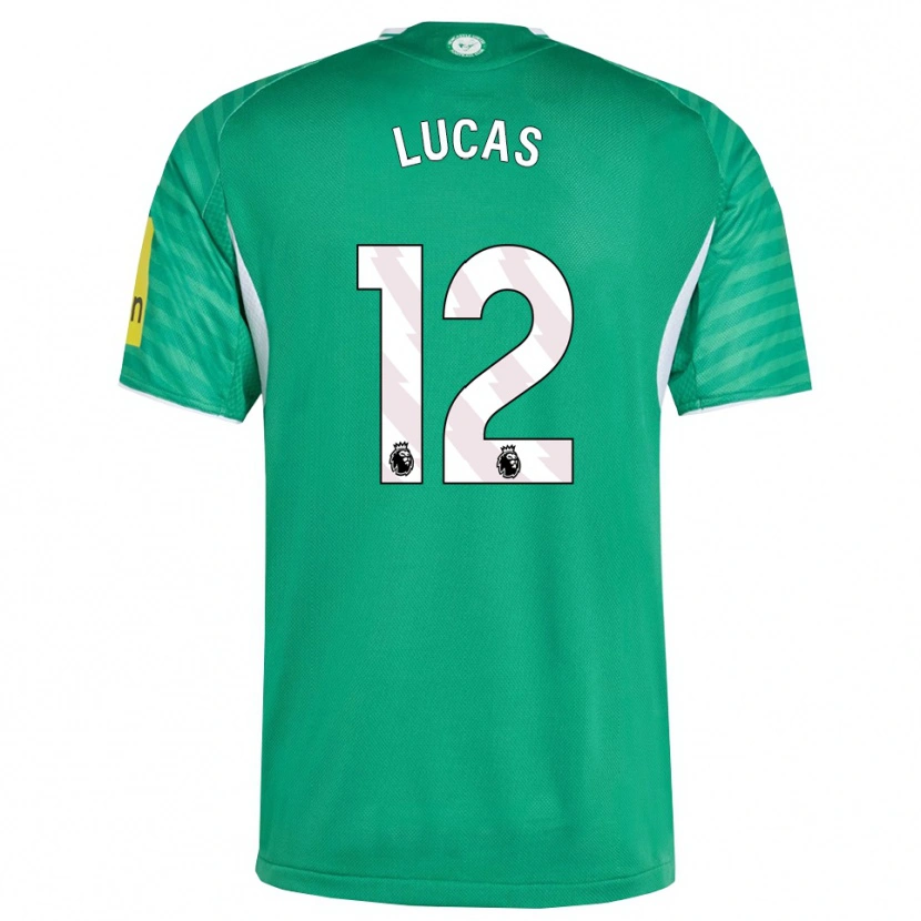 Danxen Kinderen Kayden Lucas #12 Groen Wit Uitshirt Uittenue 2025/26 T-Shirt