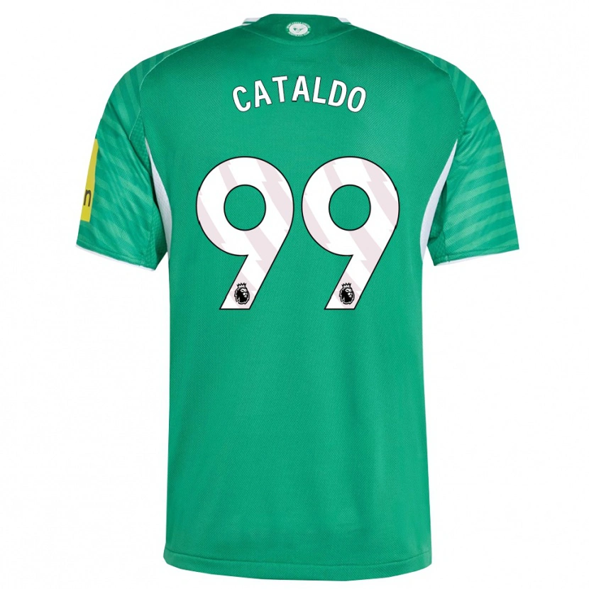 Danxen Kinderen Lia Cataldo #99 Groen Wit Uitshirt Uittenue 2025/26 T-Shirt