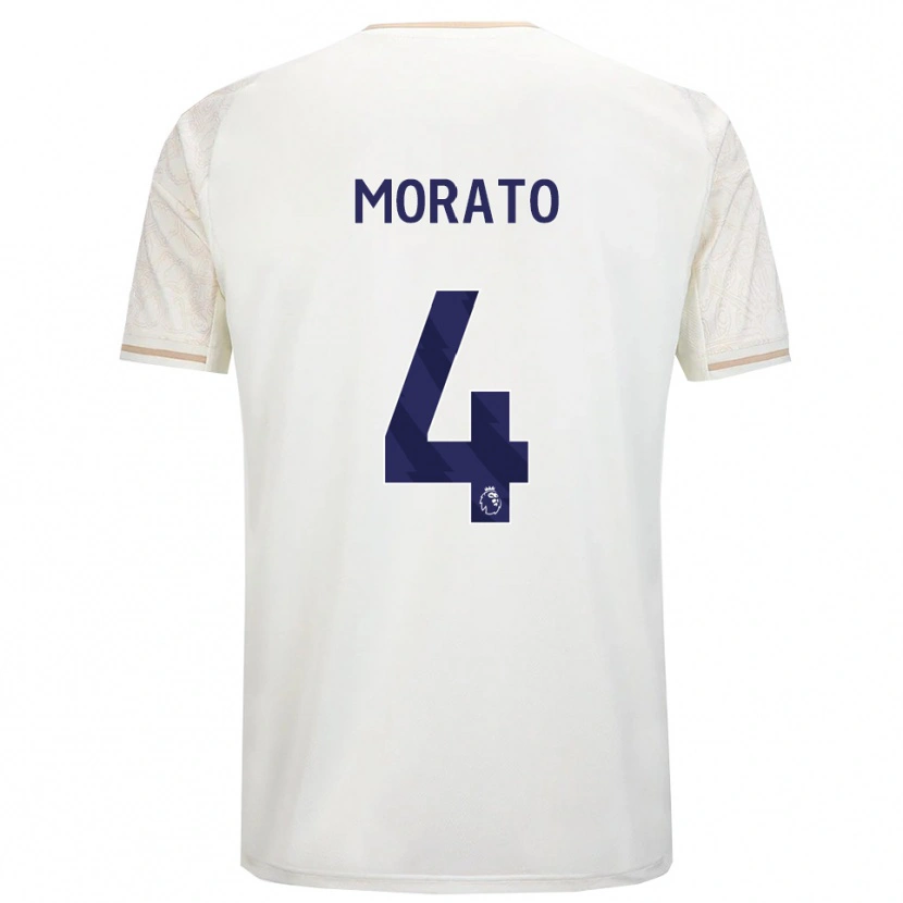 Danxen Kinderen Morato #4 Gebroken Wit Zwart Uitshirt Uittenue 2025/26 T-Shirt