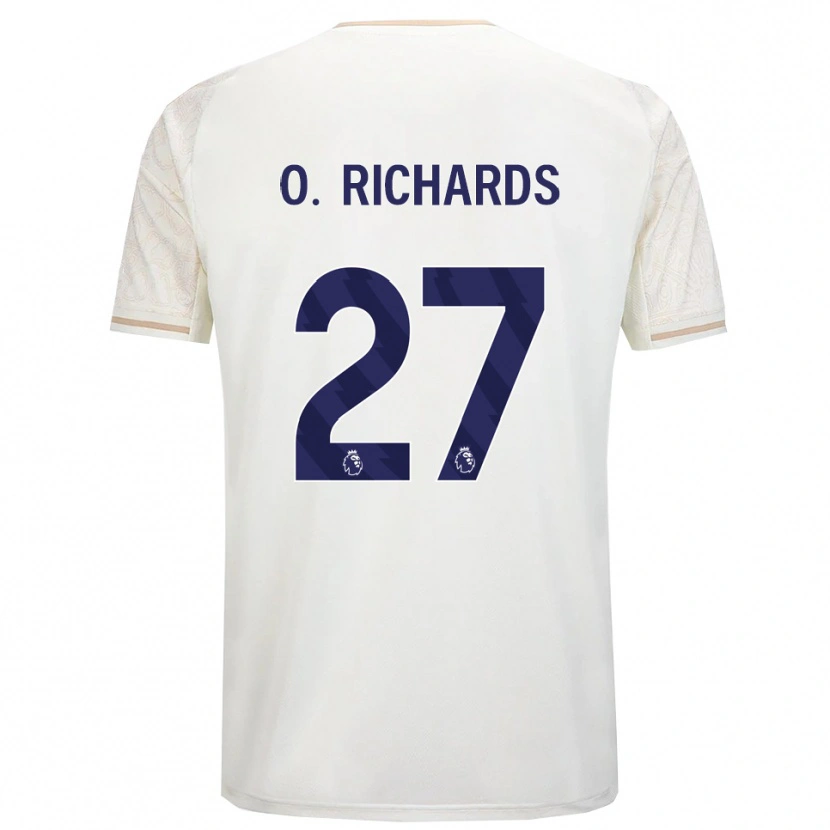 Danxen Kinderen Omar Richards #27 Gebroken Wit Zwart Uitshirt Uittenue 2025/26 T-Shirt