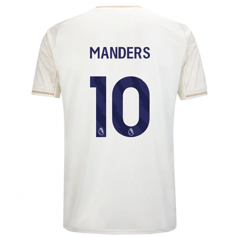 Danxen Kinderen Holly Manders #10 Gebroken Wit Zwart Uitshirt Uittenue 2025/26 T-Shirt