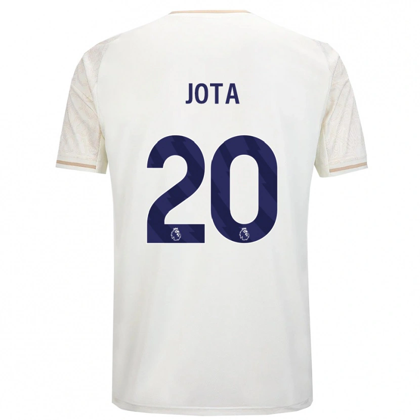 Danxen Kinderen Jota Silva #20 Gebroken Wit Zwart Uitshirt Uittenue 2025/26 T-Shirt