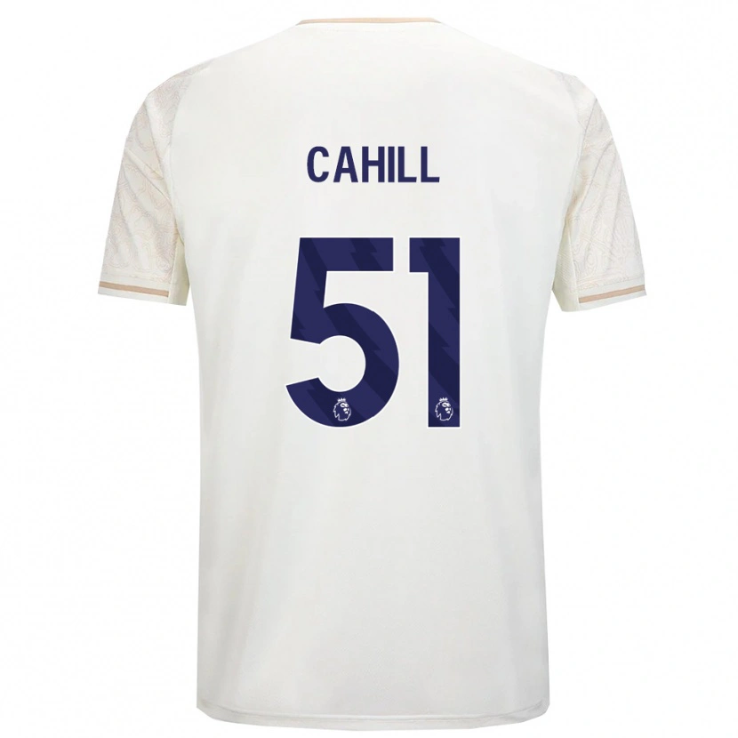 Danxen Kinderen Shae Cahill #51 Gebroken Wit Zwart Uitshirt Uittenue 2025/26 T-Shirt