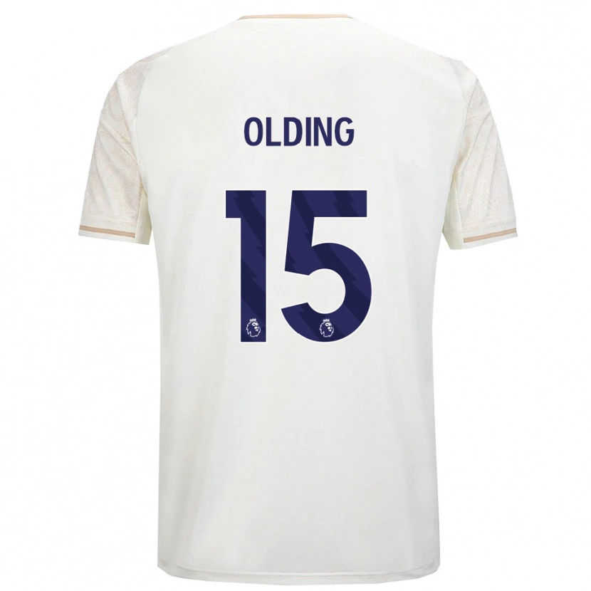 Danxen Kinderen Hollie Olding #15 Gebroken Wit Zwart Uitshirt Uittenue 2025/26 T-Shirt