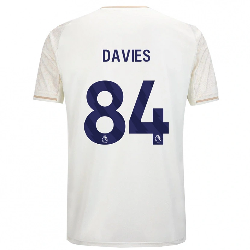 Danxen Kinderen Isaac Davies #84 Gebroken Wit Zwart Uitshirt Uittenue 2025/26 T-Shirt