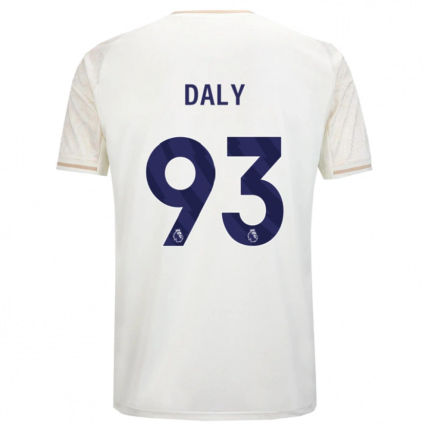 Danxen Kinderen Cormac Daly #93 Gebroken Wit Zwart Uitshirt Uittenue 2025/26 T-Shirt