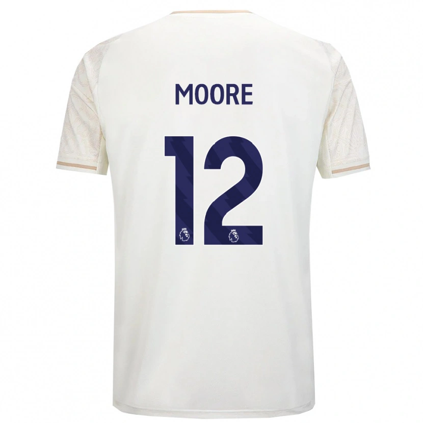 Danxen Kinderen Daniel Moore #12 Gebroken Wit Zwart Uitshirt Uittenue 2025/26 T-Shirt