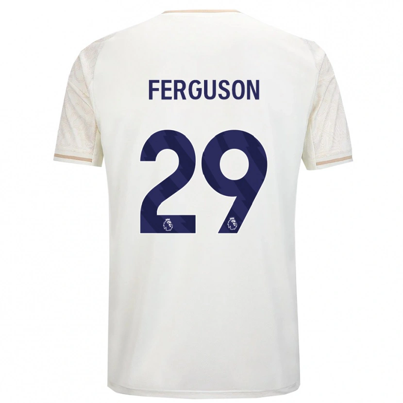 Danxen Kinderen Georgie Ferguson #29 Gebroken Wit Zwart Uitshirt Uittenue 2025/26 T-Shirt