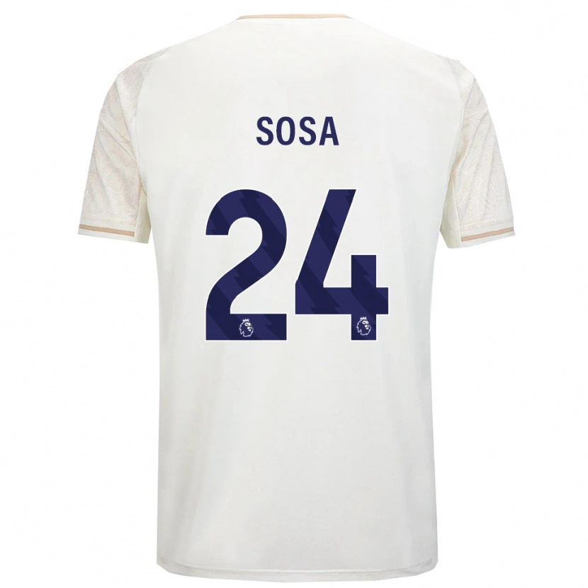 Danxen Kinderen Ramón Sosa #24 Gebroken Wit Zwart Uitshirt Uittenue 2025/26 T-Shirt