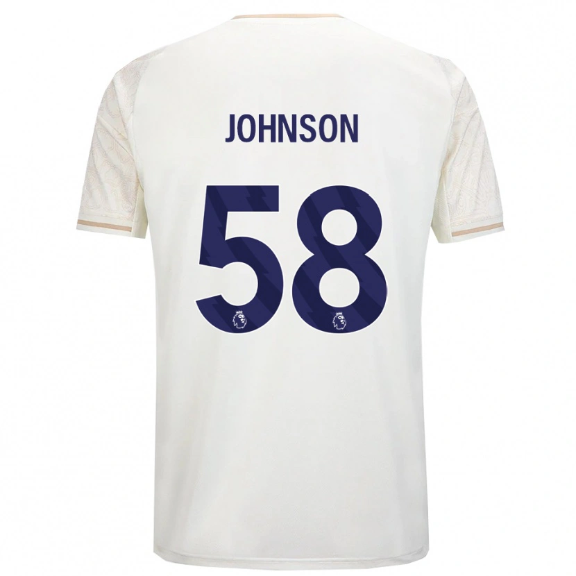 Danxen Kinderen Pharrell Johnson #58 Gebroken Wit Zwart Uitshirt Uittenue 2025/26 T-Shirt