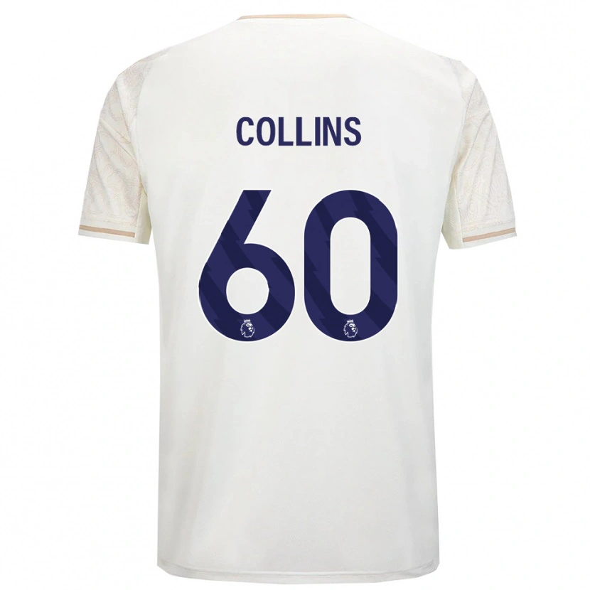 Danxen Kinderen Sam Collins #60 Gebroken Wit Zwart Uitshirt Uittenue 2025/26 T-Shirt