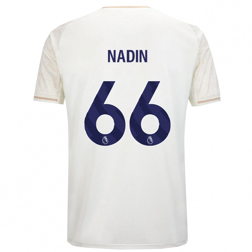 Danxen Kinderen Jack Nadin #66 Gebroken Wit Zwart Uitshirt Uittenue 2025/26 T-Shirt