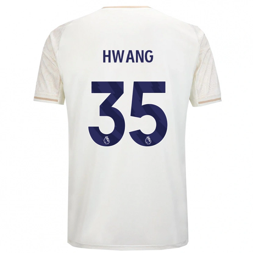 Danxen Kinderen Ui-Jo Hwang #35 Gebroken Wit Zwart Uitshirt Uittenue 2025/26 T-Shirt