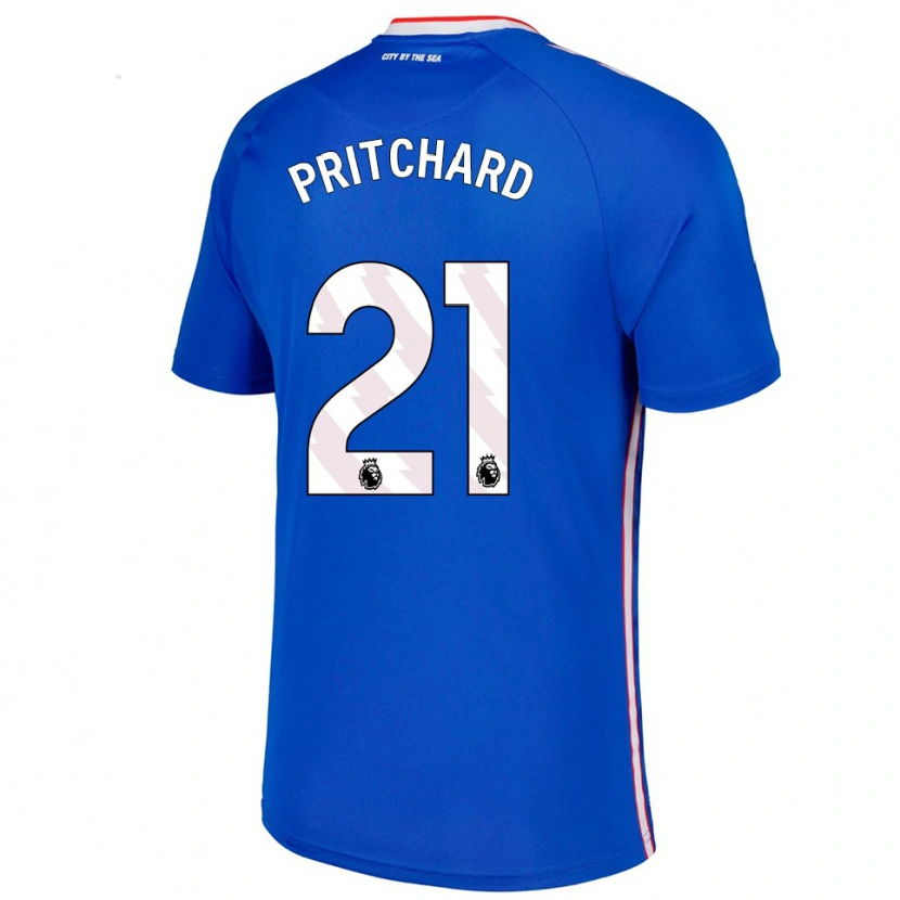 Danxen Kinderen Alex Pritchard #21 Blauw Wit Uitshirt Uittenue 2025/26 T-Shirt