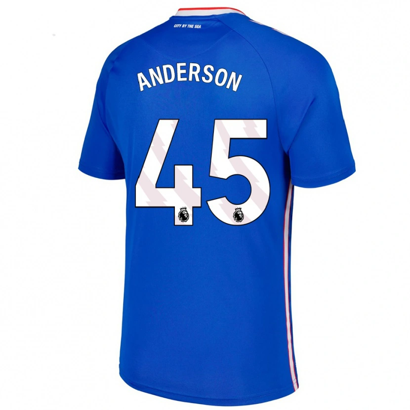 Danxen Kinderen Joe Anderson #45 Blauw Wit Uitshirt Uittenue 2025/26 T-Shirt