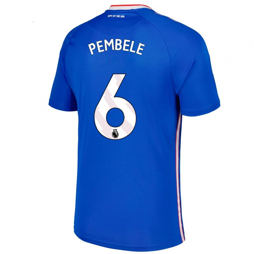 Danxen Kinderen Timothée Pembélé #6 Blauw Wit Uitshirt Uittenue 2025/26 T-Shirt