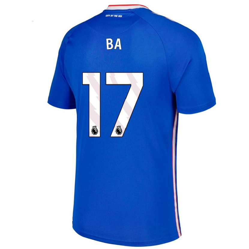 Danxen Kinderen Abdoullah Ba #17 Blauw Wit Uitshirt Uittenue 2025/26 T-Shirt