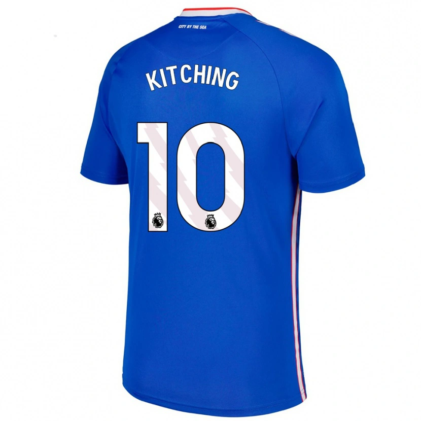 Danxen Kinderen Katie Kitching #10 Blauw Wit Uitshirt Uittenue 2025/26 T-Shirt