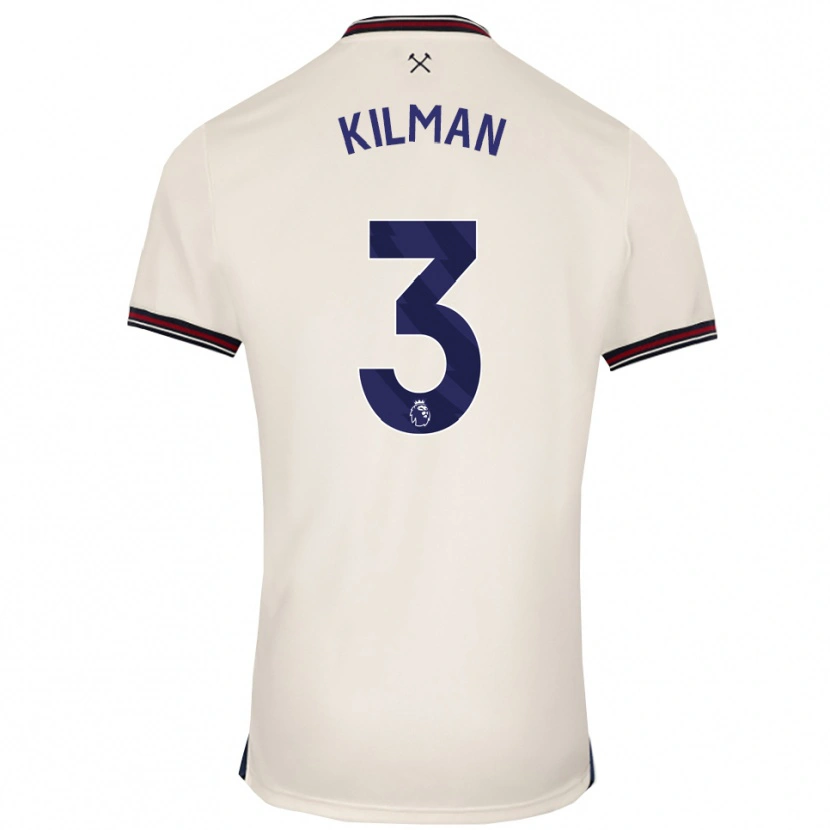 Danxen Kinderen Maximilian Kilman #3 Gebroken Wit Uitshirt Uittenue 2025/26 T-Shirt