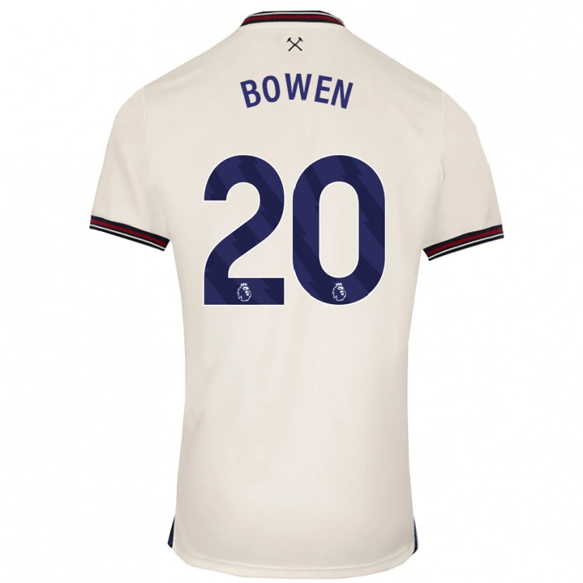 Danxen Kinderen Jarrod Bowen #20 Gebroken Wit Uitshirt Uittenue 2025/26 T-Shirt
