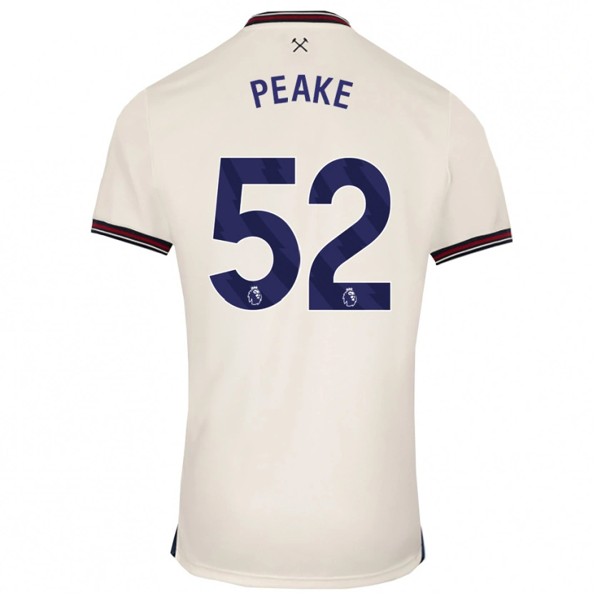 Danxen Kinderen Lennon Peake #52 Gebroken Wit Uitshirt Uittenue 2025/26 T-Shirt