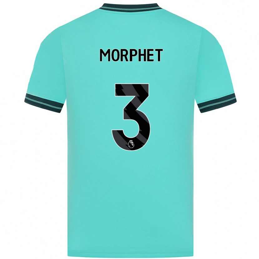 Danxen Kinderen Anna Morphet #3 Hemelsblauw Groen Uitshirt Uittenue 2025/26 T-Shirt