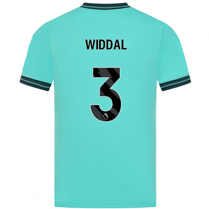 Danxen Kinderen Natalie Widdal #3 Hemelsblauw Groen Uitshirt Uittenue 2025/26 T-Shirt