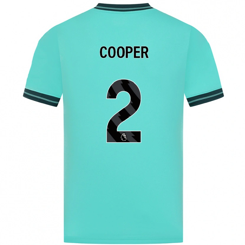 Danxen Kinderen Laura Cooper #2 Hemelsblauw Groen Uitshirt Uittenue 2025/26 T-Shirt