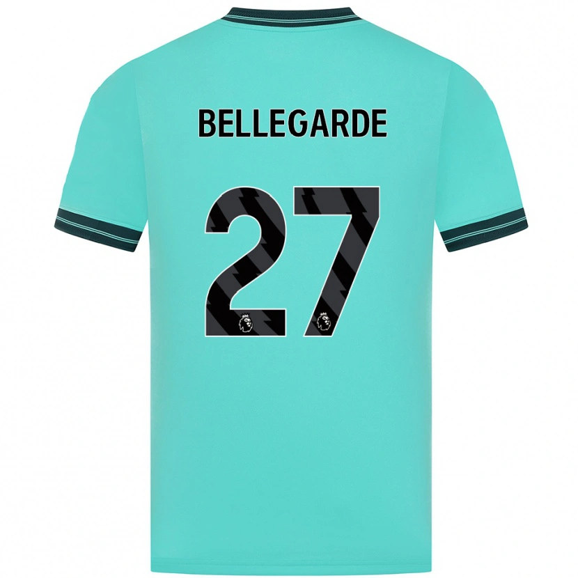 Danxen Kinderen Jean-Ricner Bellegarde #27 Hemelsblauw Groen Uitshirt Uittenue 2025/26 T-Shirt