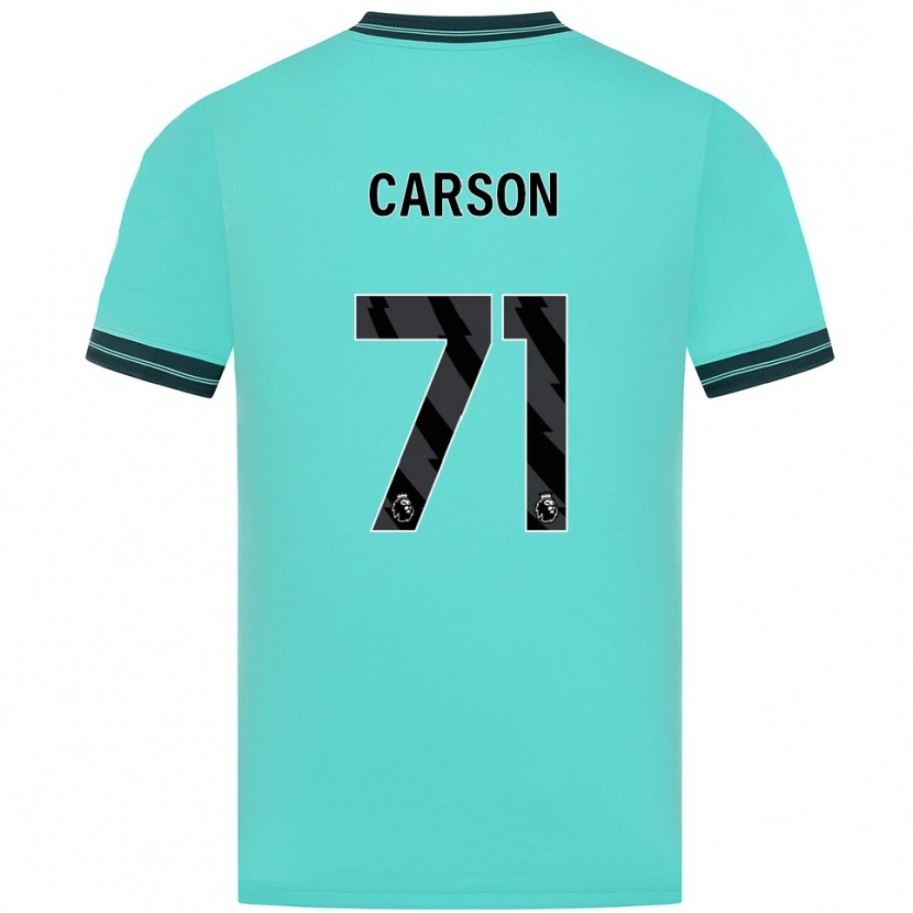 Danxen Kinderen Hayden Carson #71 Hemelsblauw Groen Uitshirt Uittenue 2025/26 T-Shirt