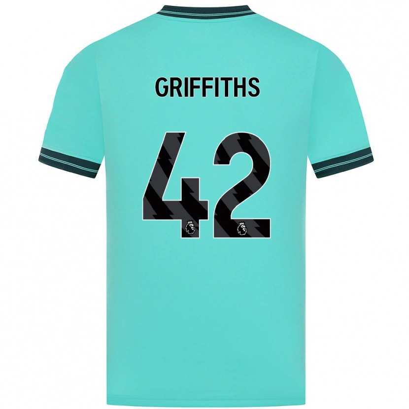 Danxen Kinderen Harvey Griffiths #42 Hemelsblauw Groen Uitshirt Uittenue 2025/26 T-Shirt
